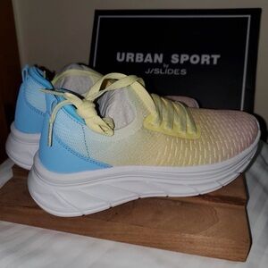 Urban Sport - J/Slides Olivera Knit Sneakers Women's Size 6.5M  Pink Tie Dye